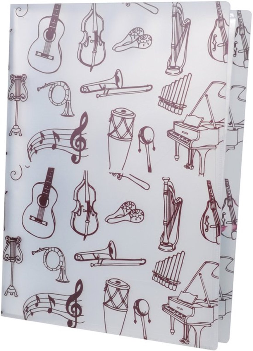 Muziekpartituurmap databoek 40 pagina's muziekpartituurboek A4 noten muziekafdeling muziekpartituurboek - wit