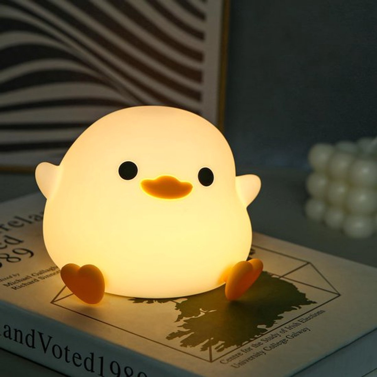 LED Nachtlampje Kinderen, Siliconen Eend Bedlampje met Dimbaar en Timer, LED Voedernachtlampje, Slaapkamerdecoraties, Verjaardagscadeaus voor Kinderen, Baby's, Vrouwen, Meisjes, Jongens