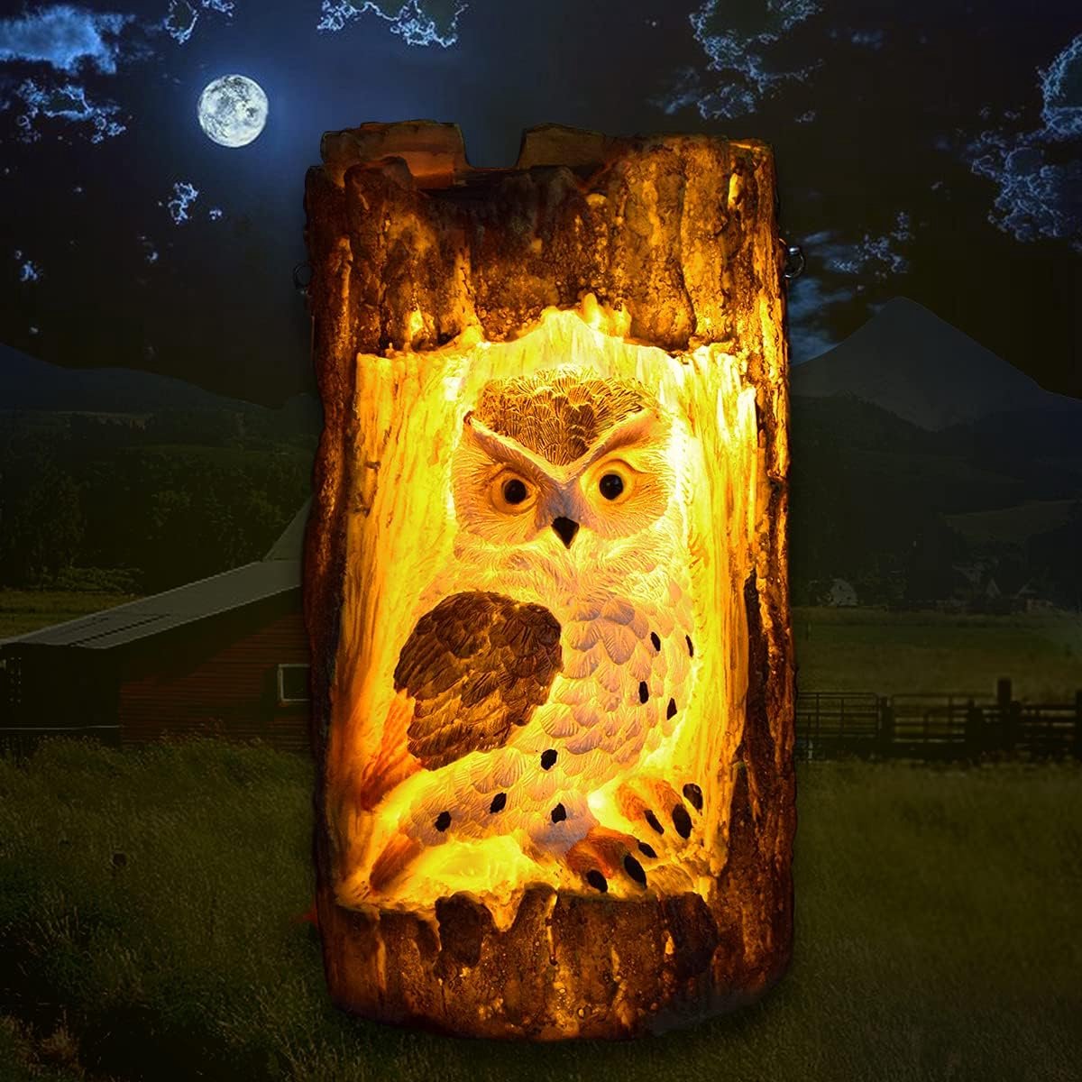 SnelShoppen - Tuin Decoratie Uilen Lamp, Solar Tuinverlichting, LED Buitenlamp, Waterdicht, Hanglamp & Tafel Lantern voor Kerst, Tuin, Patio, Achtertu