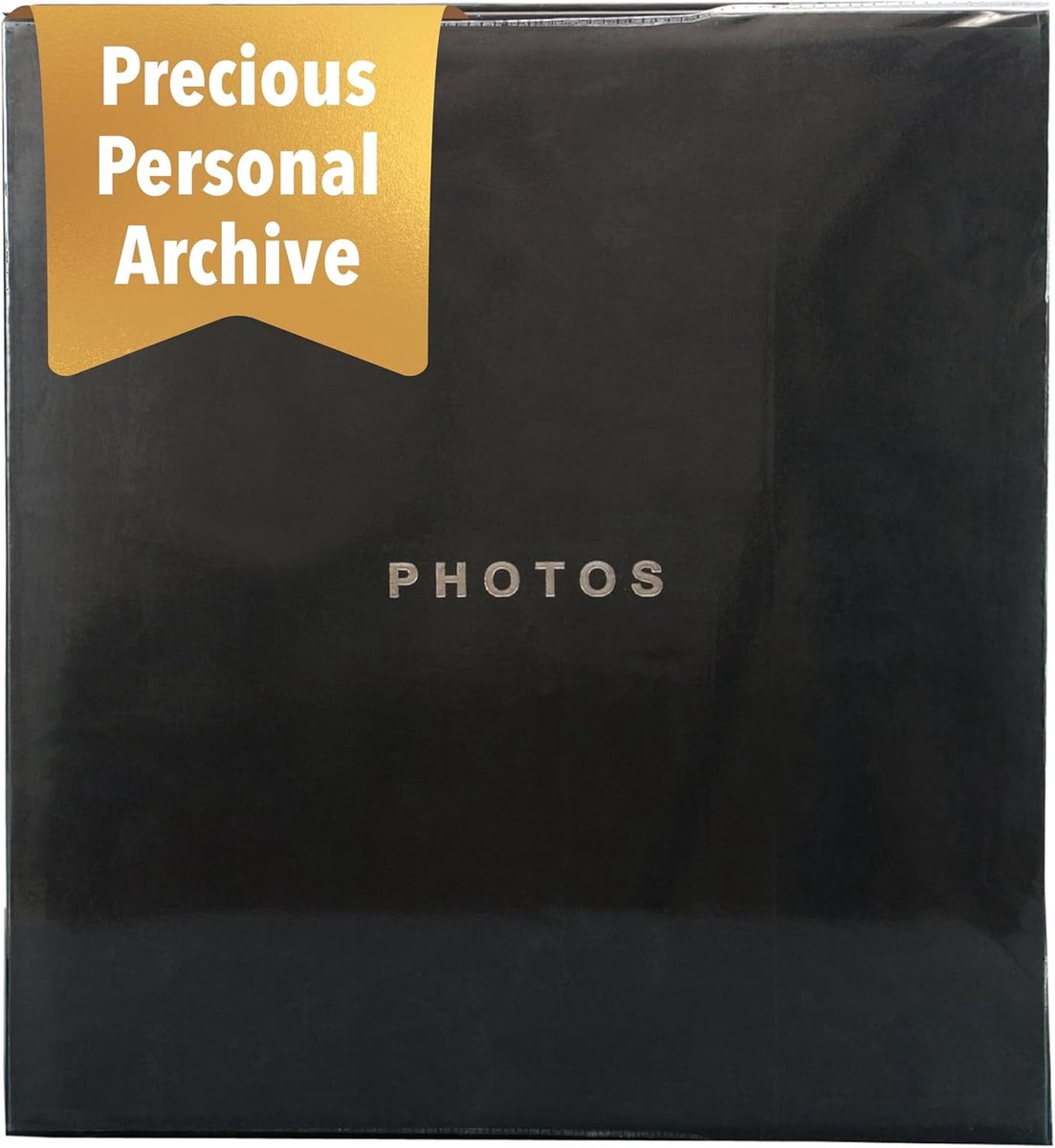 SnelShoppen - Fotoalbum Zwart 4" x 6" voor 400 Foto's, CD Pocket, Hoogwaardige Kwaliteit, Duurzaam Ontwerp, Perfect voor Herinneringen en Feesten