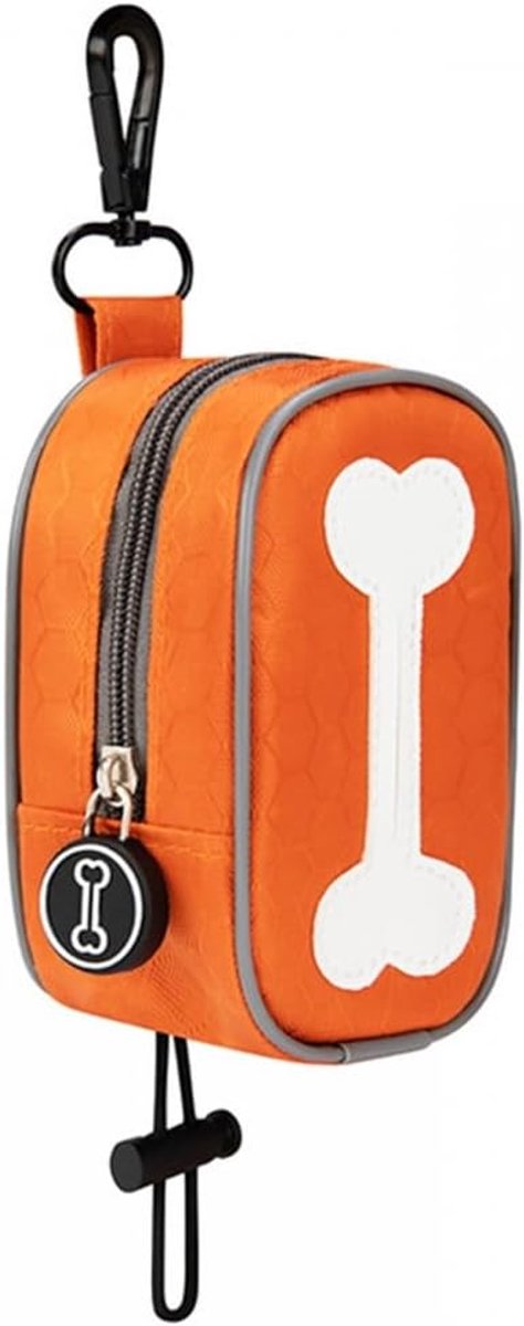 SnelShoppen - Dog Poop Bag Holder en Afvalzak Dispenser met Rits voor Hondenwandelen - Waterdicht, Sterk, Draagbaar, 600D Oxford Katoen, Ideaal voor B