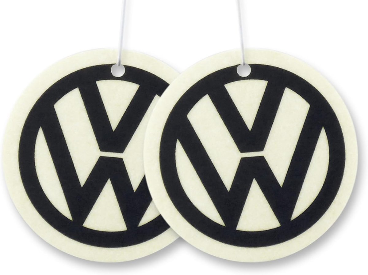 SnelShoppen - Volkswagen Luchtverfrisser Auto T1 Bus Motief - Energie Geur Wit - Ø 7.5 cm - Perfect voor Auto, Kamperen, Reis - 1 Stuk