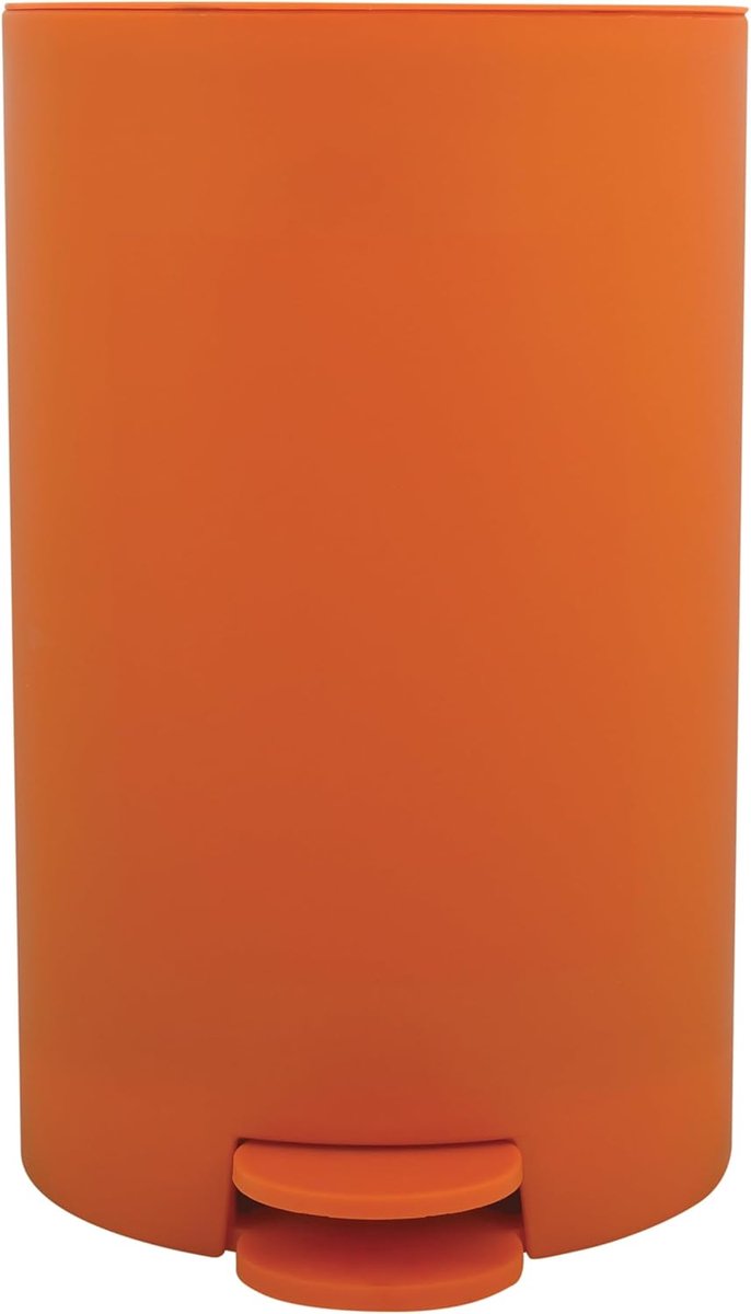 SnelShoppen - Moderne Pedal Bin 3 Liter Cosmetische Prullenbak met Verwijderbare Binnenemmer - Hygienisch en Stijlvol voor Keuken en Badkamer - Oranje