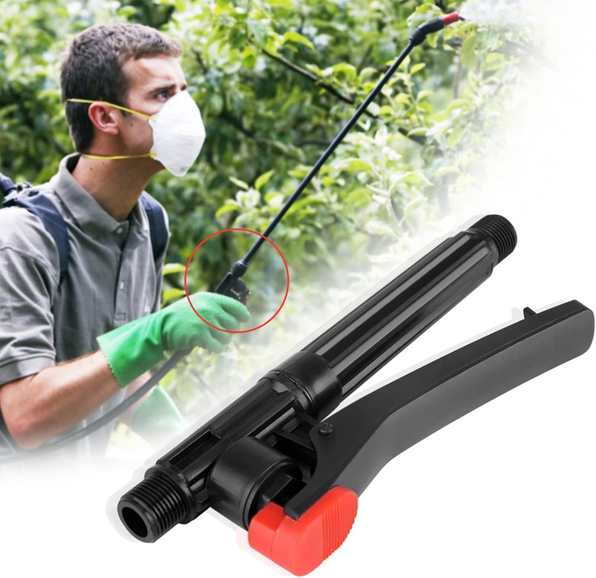 SnelShoppen - Pumpsproeier, Drukspuit met Trigger Handgreep, Vervangingsonderdeel voor Wanddrukspuit, Ideaal voor Bewatering, Irrigatie, Tuin, Tuinier