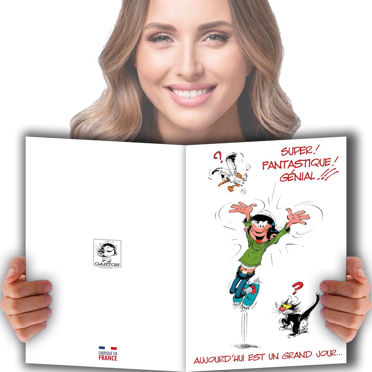 SnelShoppen - Grote Verjaardagskaart A4 - Dubbelzijdige Illustratie - Happy Birthday - Voor Volwassenen - Met Envelop - Perfect Groepscadeau - Feestel
