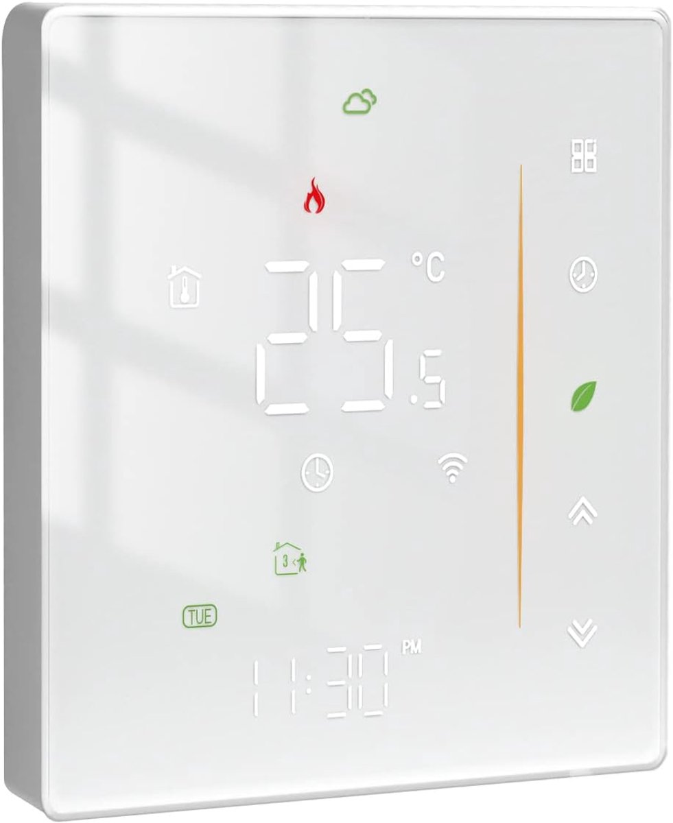 SnelShoppen - WiFi Programmeerbare Verwarmings Thermostaat Temperatuur Controller voor Water met Vochtigheid en Weerstation - Ondergrondse Verwarming