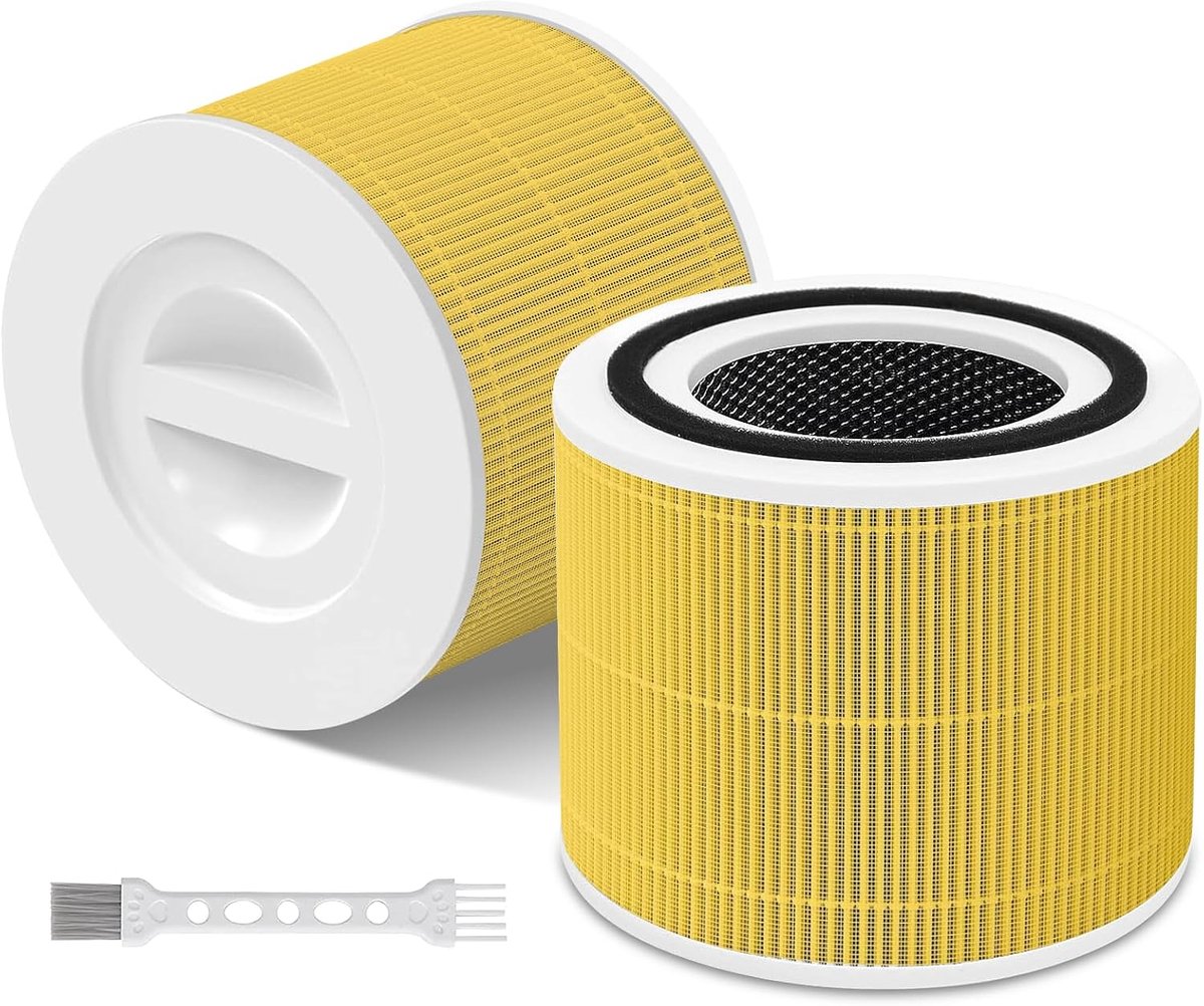 SnelShoppen - 2 Pack Luchtreiniger Filters voor Core 300 - H13 HEPA & Actieve Koolstof - 99.98% Reiniging - Ideaal voor Huisdieren, Rook, Allergieën