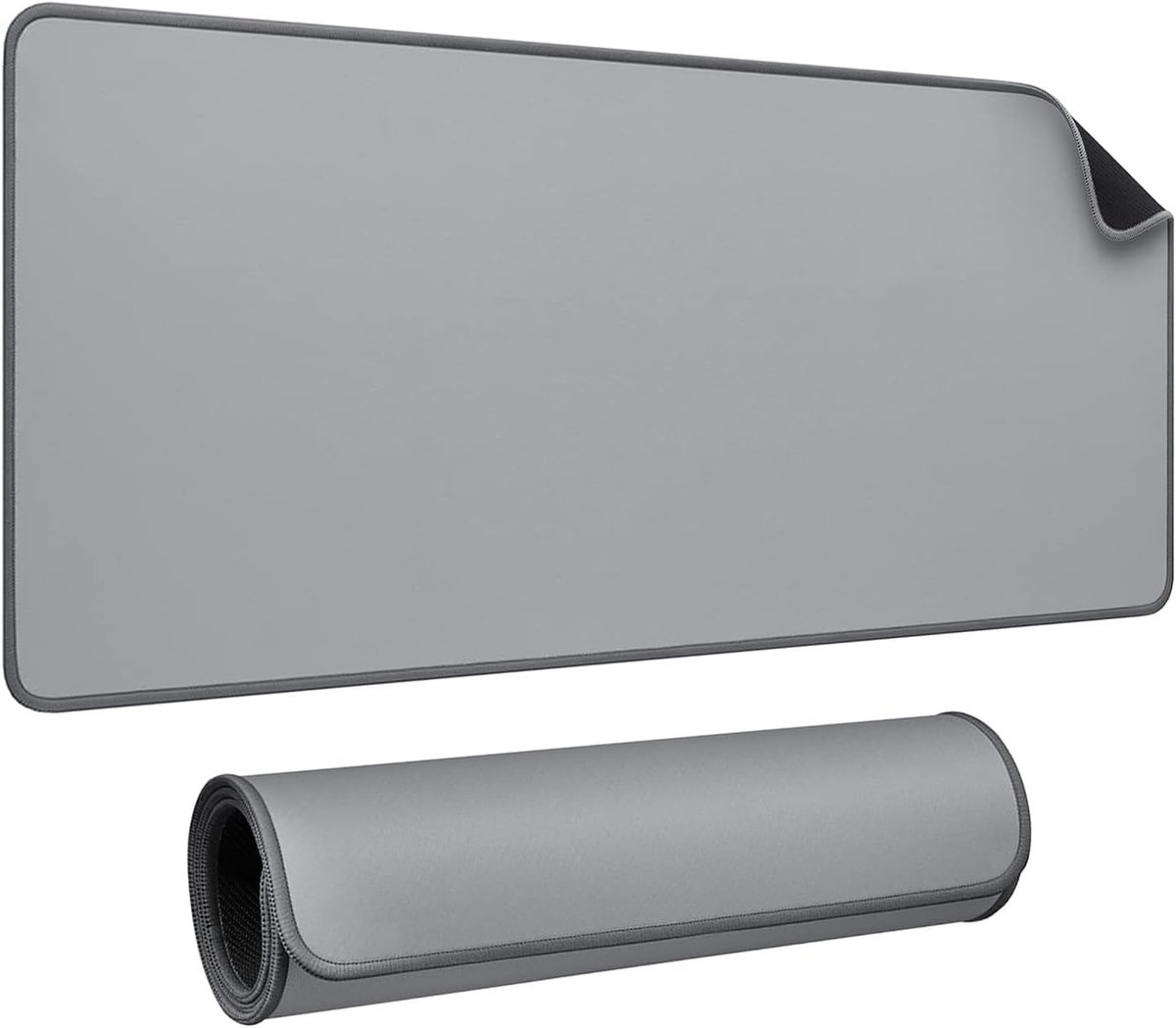 SnelShoppen - Grote Mouse Pad 900x400mm - Multifunctionele Desk Pad - Anti-slip Gaming Muismat voor PC en Mac - Grijs - Perfect voor Thuis en Kantoor