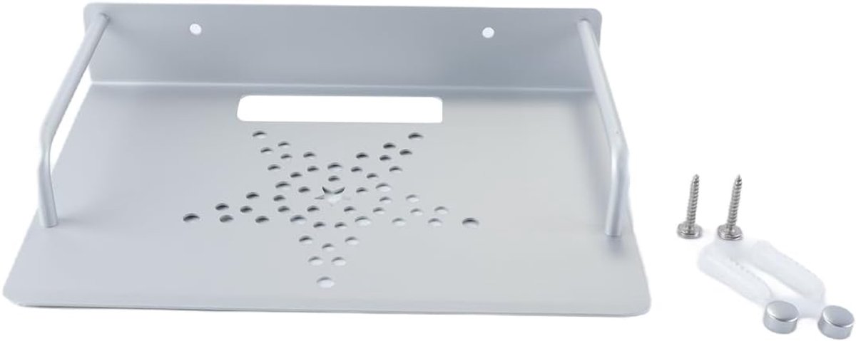SnelShoppen - Router Shelf, Wandmontage Repeater Rack, Kleine Projector Plank, Router Tray, TV Box Houder, Multimedia Plank, Wand Projector Steun, Ste
