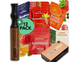 SWF Airvaper - Vape - Incl. 6 Smaken - Stoppen met Roken - Alternatief Nicotine Pleisters - Fidget Toys - Anti Stress - Ademhalingsketting