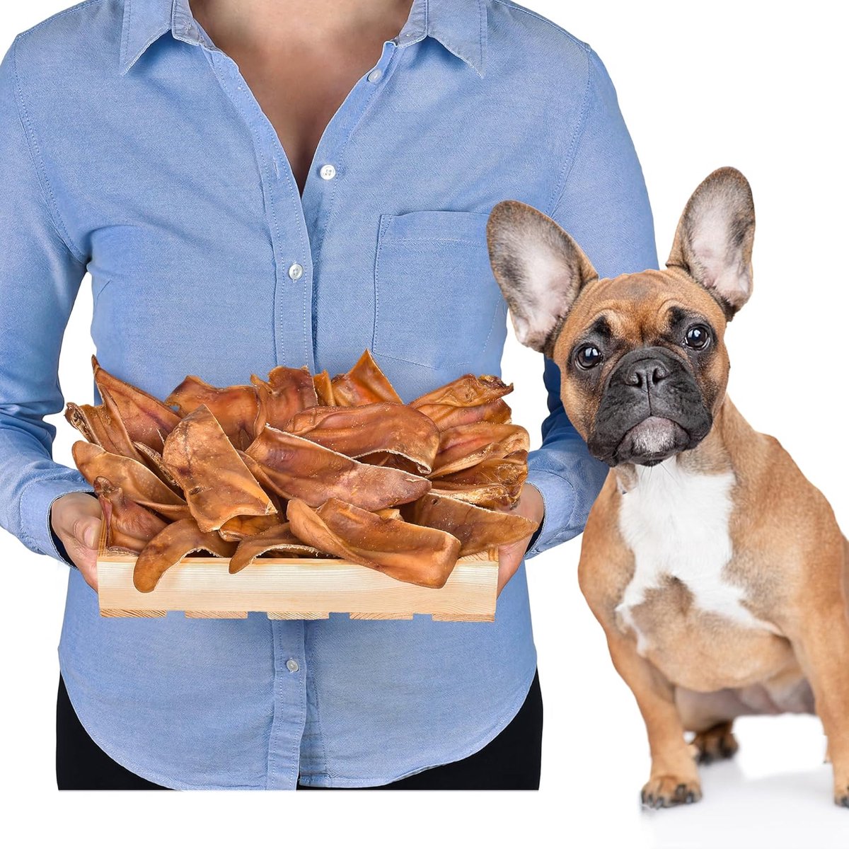 SnelShoppen - Gesneden Varkensoren voor Honden 500 g | 100% Natuurlijk Kauwartikelen | Graanvrij | Langdurig Kauwplezier voor Kleine en Grote Honden |