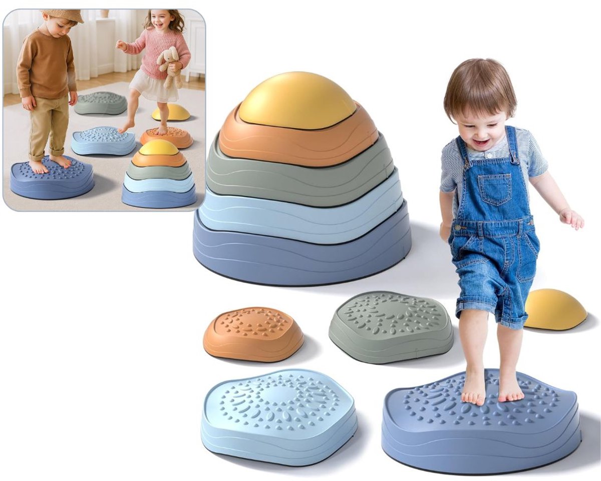 Stapsteen Rubber - Loopsteen Tuin - Pad Aanleggen - Gerecycled Materiaal - Blauw