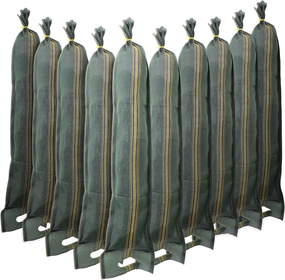 SnelShoppen - Zandzakken 10 stuks, Ongevulde Silozandzakken voor Waterblokkering tegen Hoog Water, 25 x 100 cm, Ideaal voor Overstroming Beveiliging