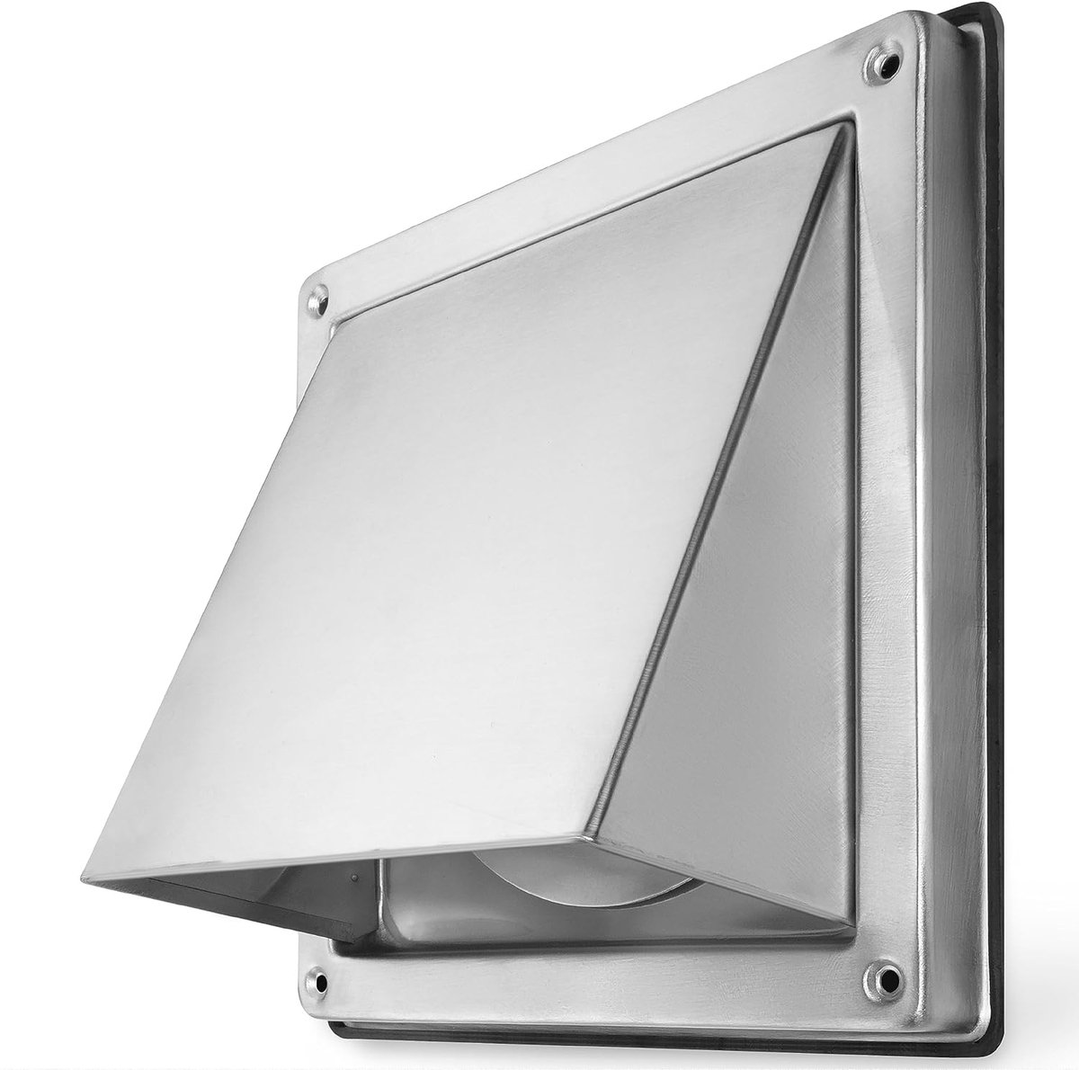 SnelShoppen - Roestvrijstalen Ventilatierooster 125mm met Terugslagklep - Weerbestendig Luchtafvoerrooster voor Keuken, Badkamer, Werkplaats en Garage
