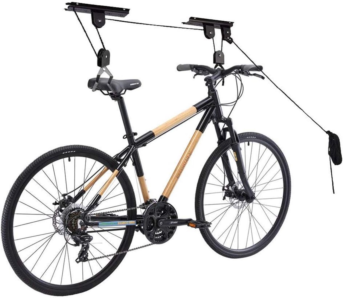 SnelShoppen - Fietsophanging Plafondlift tot 45 kg - Fietshouder met Noodremmechanisme voor Fietsen en E-Bikes - Ideaal voor Garage en Thuis