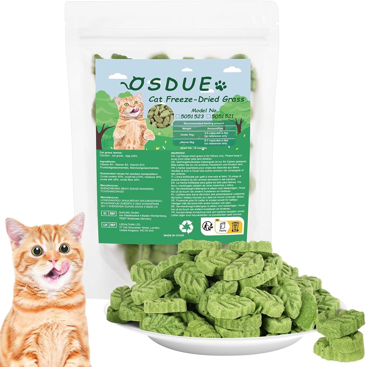 SnelShoppen - Kattengras Stokjes 100g - Eetbare Kattensnacks voor Gezonde Tanden en Frisse Adem - Natuurlijk Kattengras met Kip - Tandreiniging en Spi