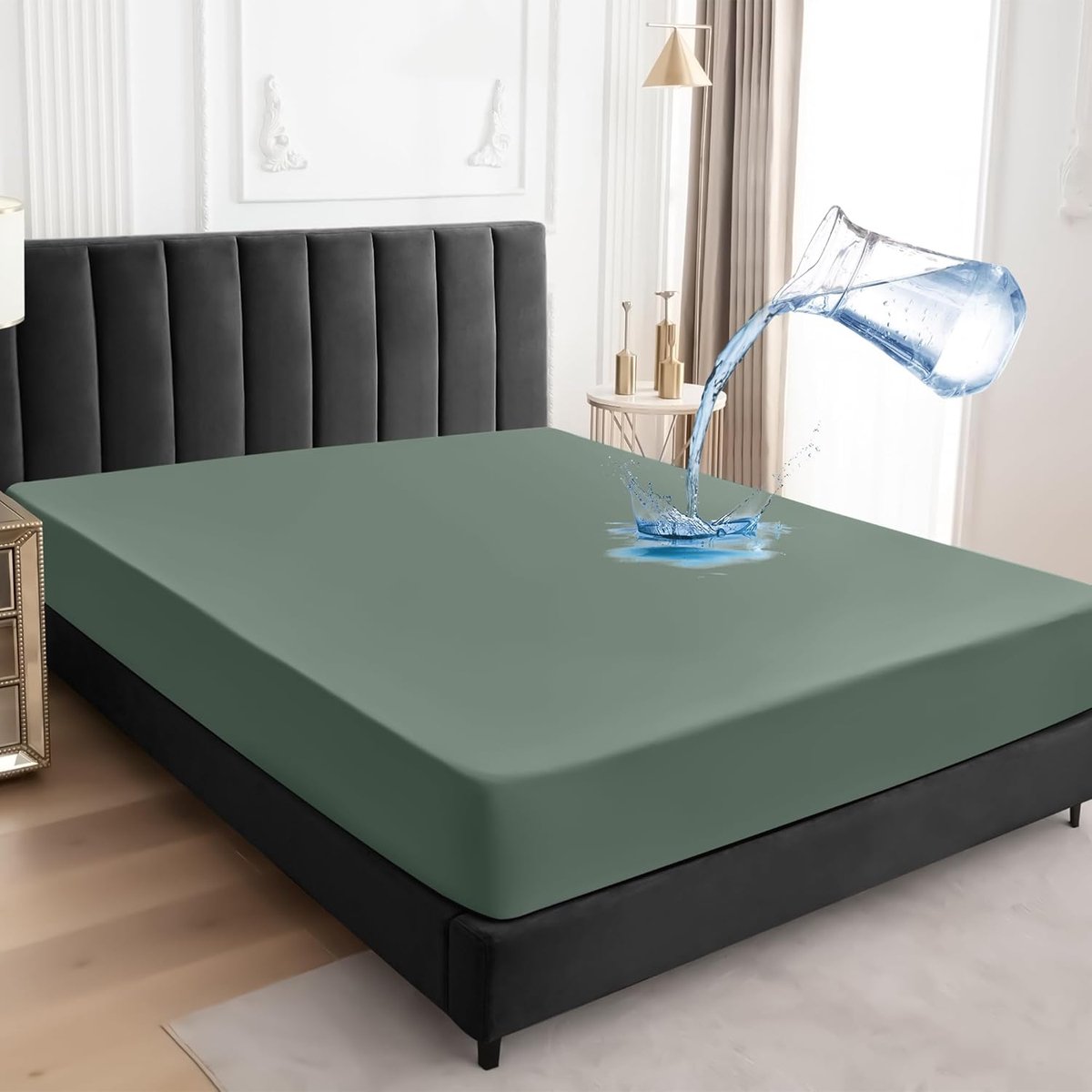 SnelShoppen - Waterdichte Matrasbeschermer 120 x 200 cm - Ademend Hoeslaken - Matrasbescherming - Zacht en Comfortabel - Perfect voor Kinderen en Camp