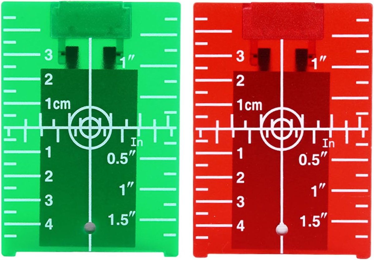 SnelShoppen - Laser Target Board, Magnetische Laser Targets voor Uitlijning, Laser Leveling, Cross Laser, Rotary Laser, Set van 2, Verbeterde Zichtbaa