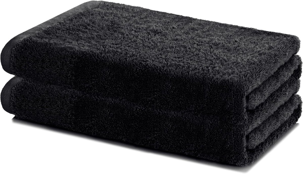 SnelShoppen - Set van 2 Douche Handdoeken 60x120 cm – Zachte en Absorberende Badhanddoeken – 100% Katoen – Oeko-Tex 100 – Met Terrystofstructuur – Was