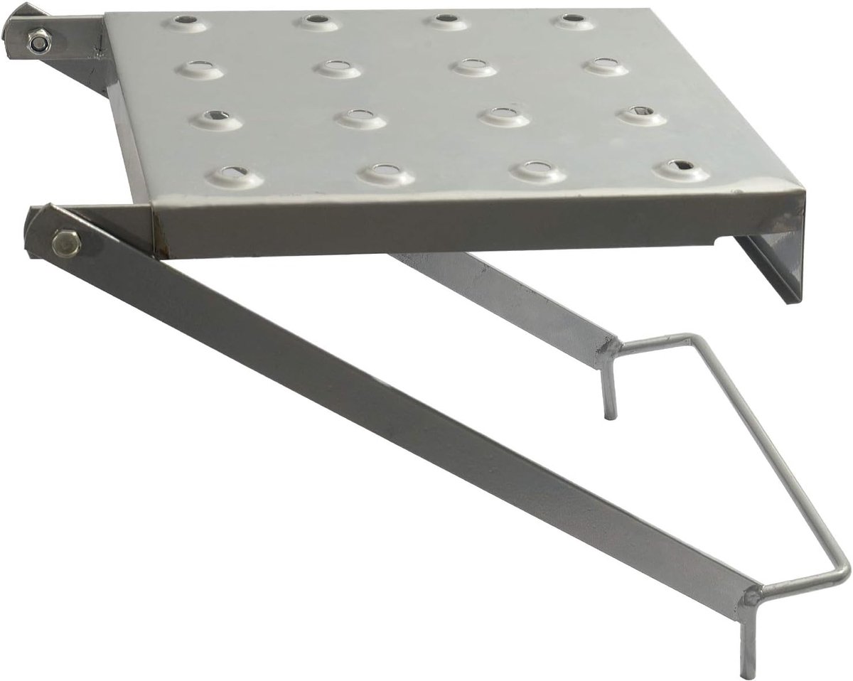 SnelShoppen - Heavy Duty Ladderwerkplatform Accessoire - Ondersteunt tot 180 KG - Veilig en Comfortabel Werkplatform voor Multifunctionele en Scharnie