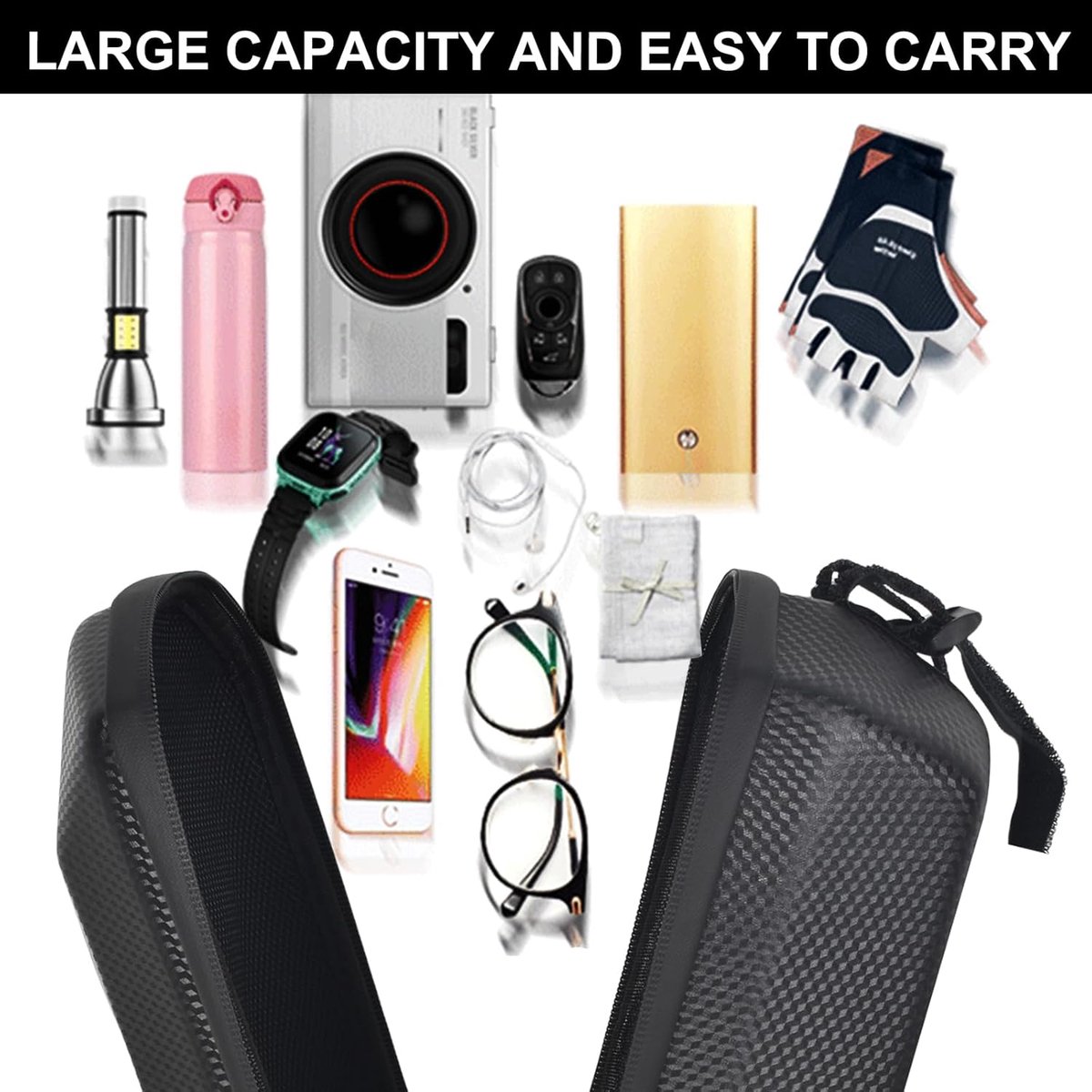 SnelShoppen - Waterdichte Scootertas 4 Liter - Grote Capaciteit Stuurtas - Zwart PU+EVA - Voor Elektrische Scooter - Hangtas voor Xiaomi Ninebot - 24x