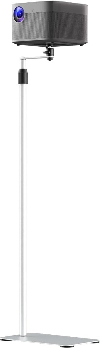 SnelShoppen - Projectorstandaard 360° Draaibaar, In Hoogte Verstelbaar, Mini Projector Vloerhouder, Compatibel met HomeOffice Video DVR, Wit, Voor Fee