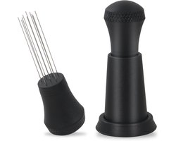 Thijox - WDT Distribution Tool voor Espresso, 0,4 mm, 10 Naalden, Koffieroerder en Verdeler voor Barista, Zwart, Perfect voor Thuis en Cafés