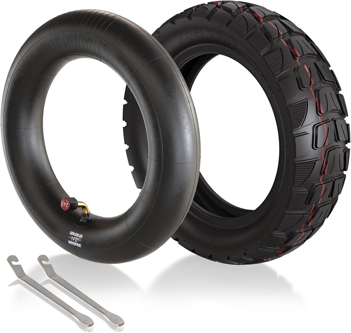 SnelShoppen - 10 Inch Elektrische Scooter Banden en Binnenbanden 10 x 3.0 Inch Voor Vervanging - Hoogwaardige Rubber, Duurzaam en Comfortabel - Geschi