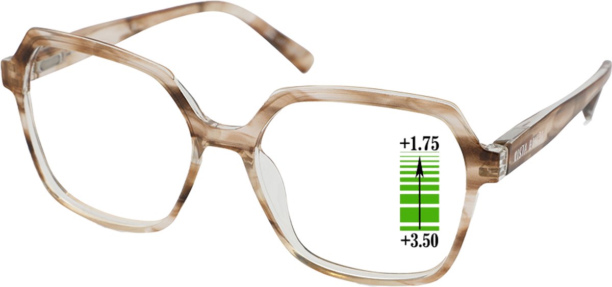 Leesbril Vista Bonita Mira Multifocaal-Maple-+1.75-+3.50