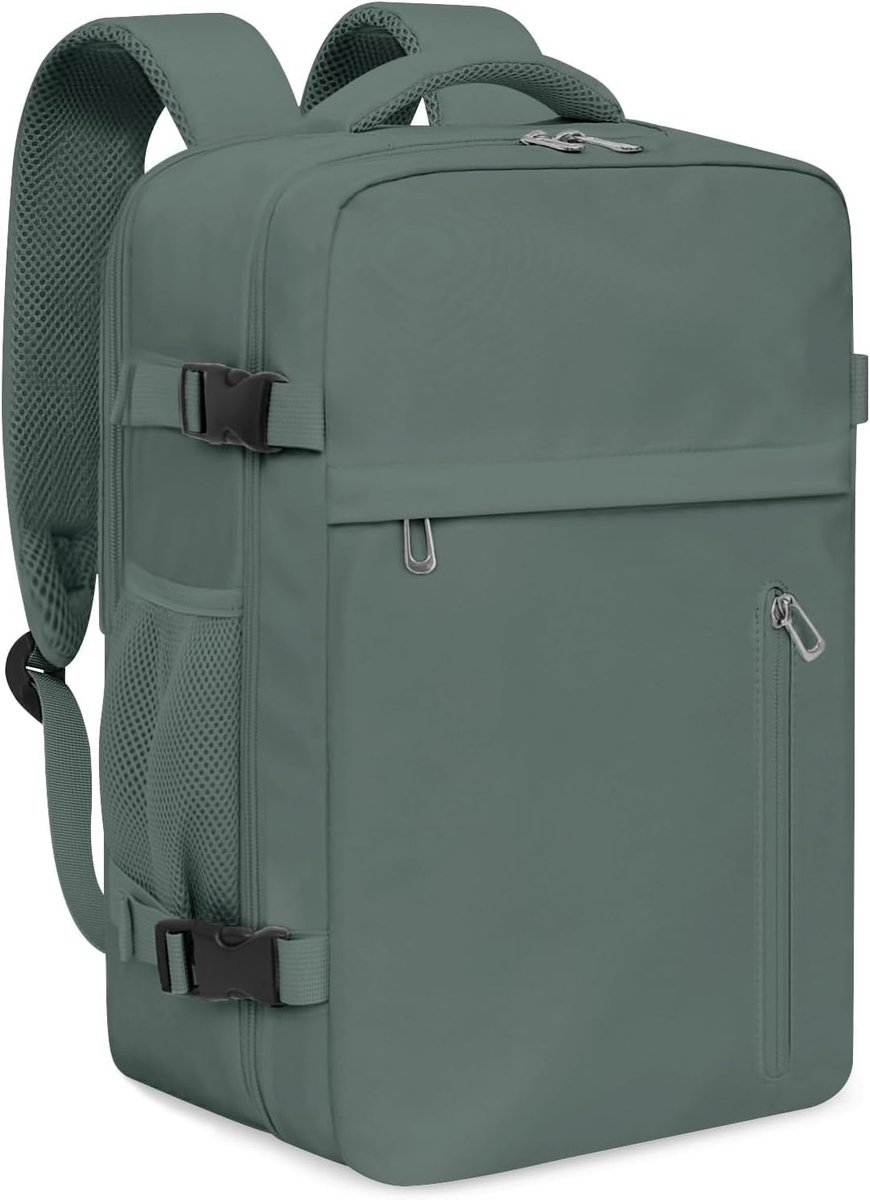 SnelShoppen - Handbagage 40x20x25 en 40x30x20 voor Ryanair, Groen Boheems, Lichtgewicht Reistas, Ideaal voor Weekendjes Weg, Reis, Vakantie, Handbagag