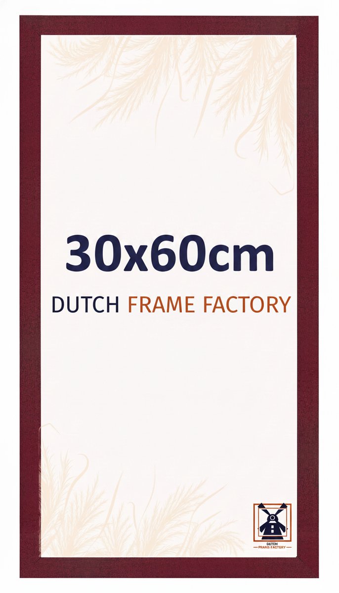 Dutch Frame Factory Fotolijst 30x60 cm - MDF - Wijnrood Geveegd - Benno
