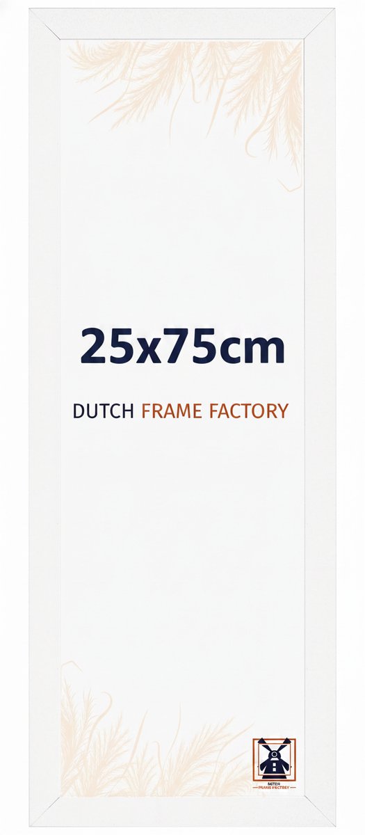 Fotolijst 25x75 cm - MDF - Wit Hoogglans - Benno