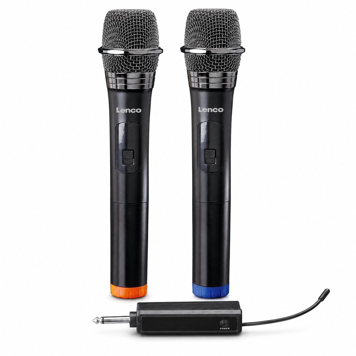 Bol.com Lenco Microfoon Draadloos - Microfoon - MCW-020BK - Set van 2 Draadloze Microfoons met 6,3 mm ontvanger - Plug & Play - ... aanbieding