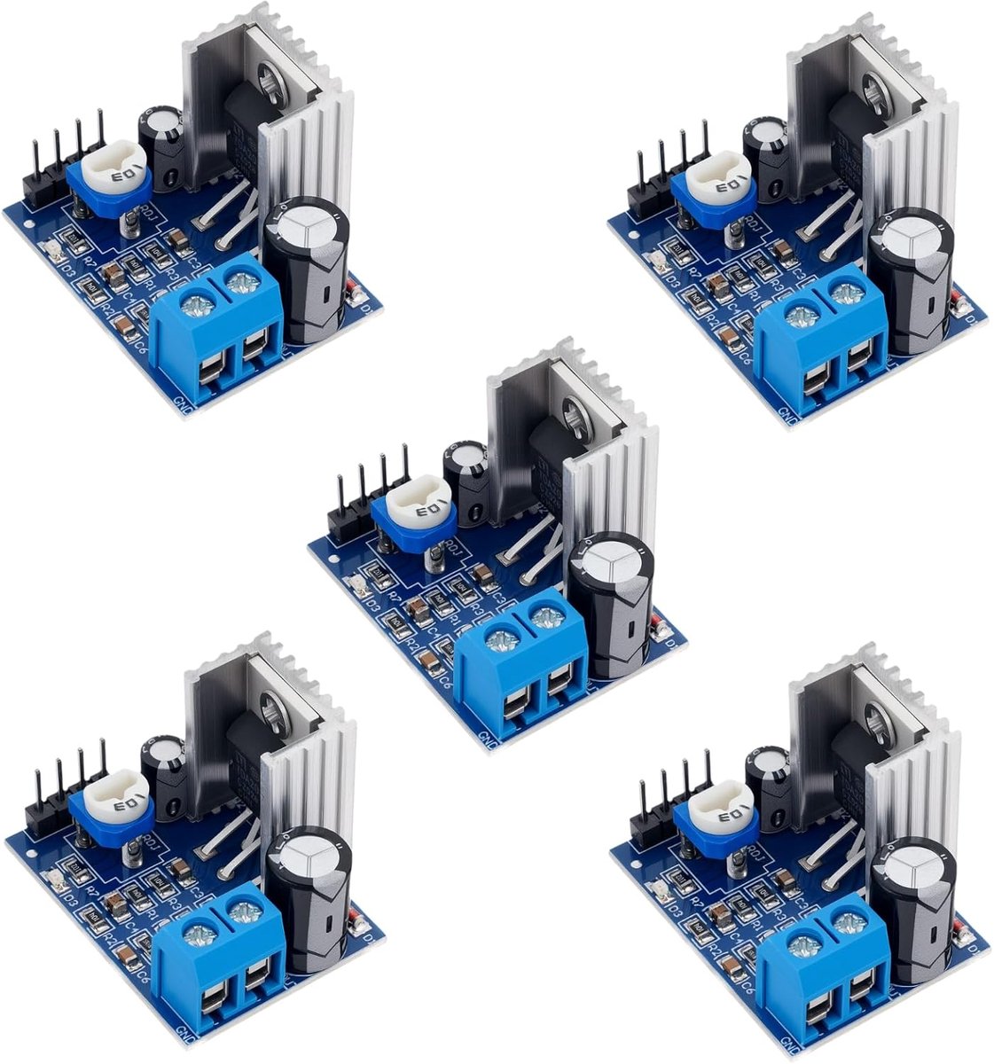 SnelShoppen - TDA2030A Amplifier Module - DC 6-12V 18W Mono Hi-Fi Audio Module voor DIY Audio Projecten, Speaker Conversie, Car Audio - 5 Stuks