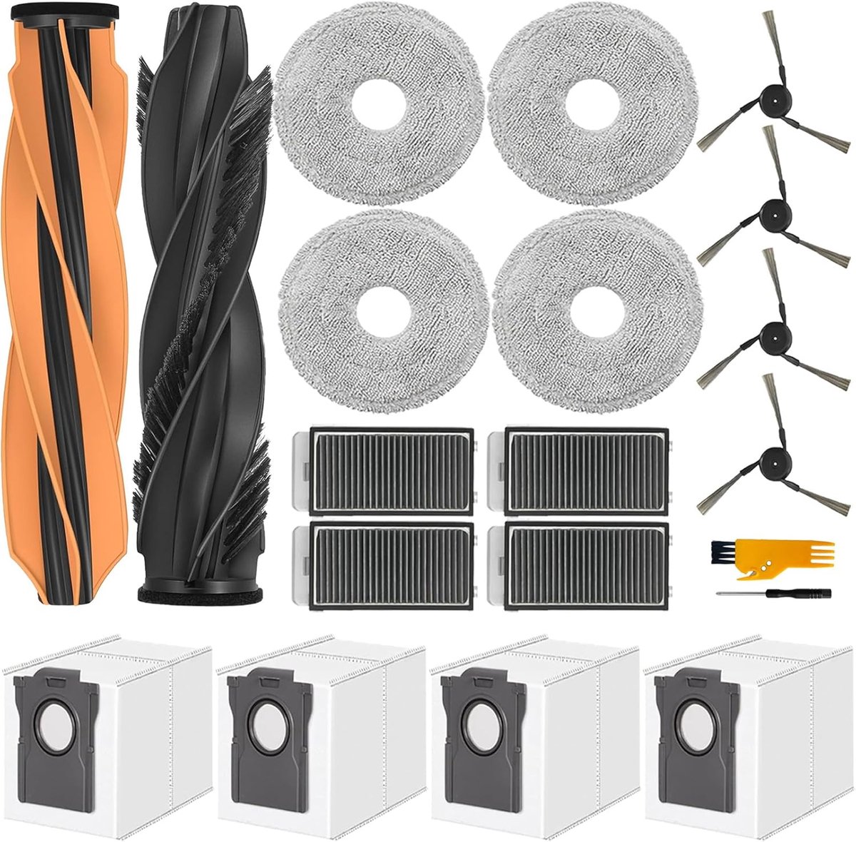 SnelShoppen - 20-delige Accessoires voor Stofzuigers - Compatibel met L40s Pro Ultra, X50 Ultra, L50 Pro Ultra, Matrix 10 Ultra, V50 Ultra - Onderhoud