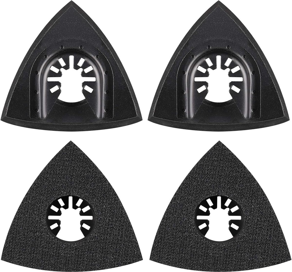 SnelShoppen - Delta Schuurpads Set van 4 - 80 mm Multitool Accessoires voor Schuren - Duurzaam, Stabiele Bevestiging, Voor Diverse Multitools, Perfect