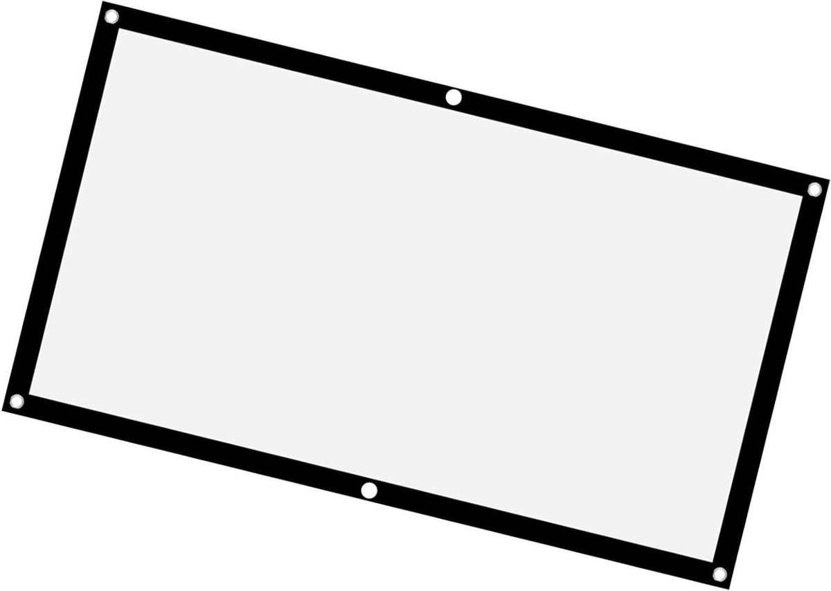 Projectiescherm - Film Scherm - Thuisbioscoop Creëren - Opvouwbaar Kreukvrij - 60 inch - Wit
