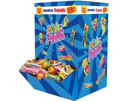 Mix of Minis Displaydoos 1230g - Fruit-Tella, Mentos, Look-o-Look, Chupa Chups - Uitdeelsnoep in individuele verpakte snoepzakjes - Snoep traktatie