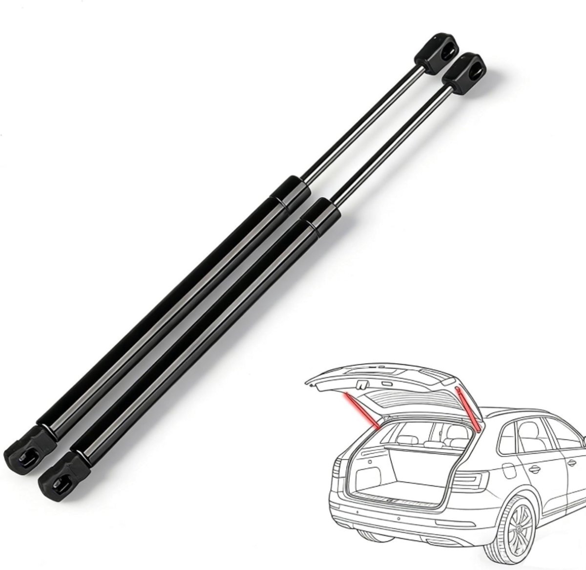 3L -Set van 2 Achterklep Gasveren voor Skoda Octavia III Combi 5E5 / 5E6 (2012-2021) – Kofferbak Gasdrukveren – Vervangt OEM 5E9827550