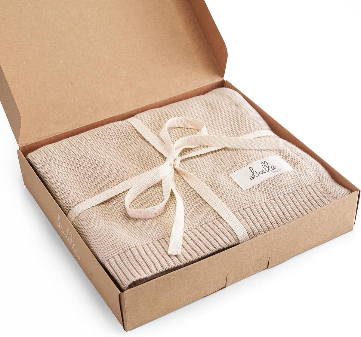 SnelShoppen - Luxe Babydeken 100% Biokatoen, Zacht en Ademend, 90x70 cm, Crème, Ideaal voor Baby's Huid, Oeko-Tex & GOTS Gecertificeerd