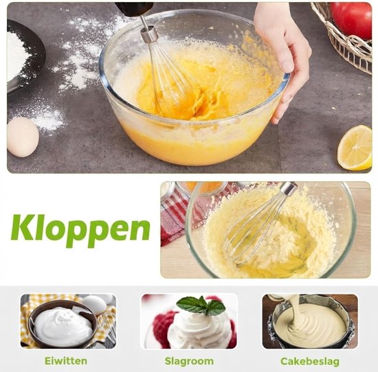 JCP® Staafmixer Set - Staafmixer - Met Hakmolenopstelling - Zwart - 9cm x 9cm x 37cm van Jcp — afbeelding 4