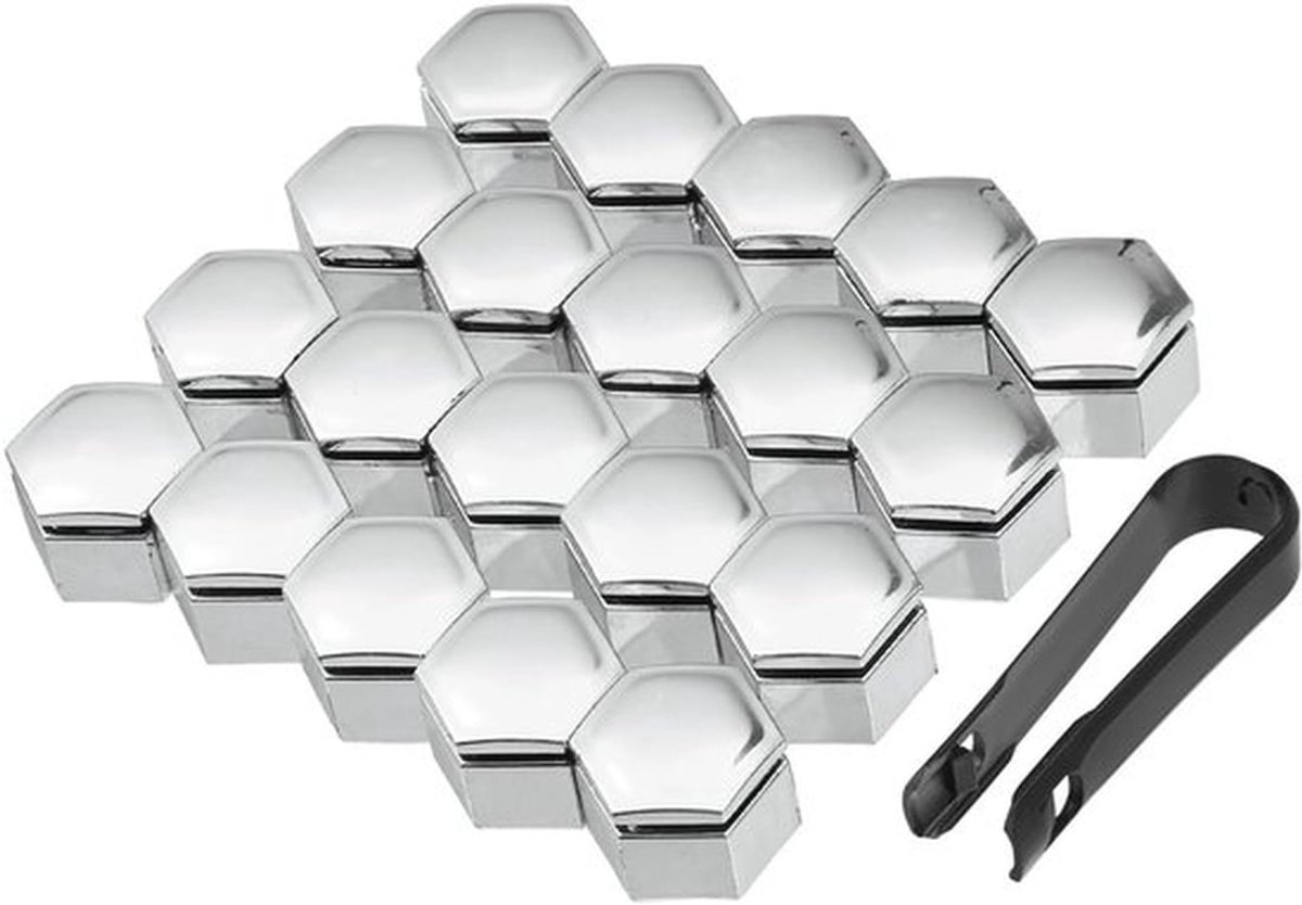 20 wielmoerdoppen voor Land Rover Range Rover, 22 mm, zilver