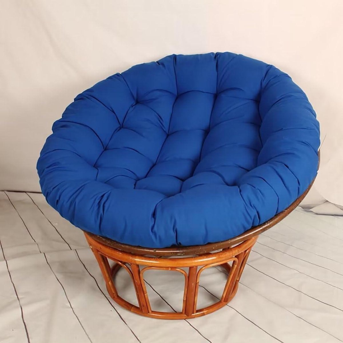 Stoelkussen - Zitkussen - Buiten Zitten - Overgevuld - 110x110 cm - Koningsblauw