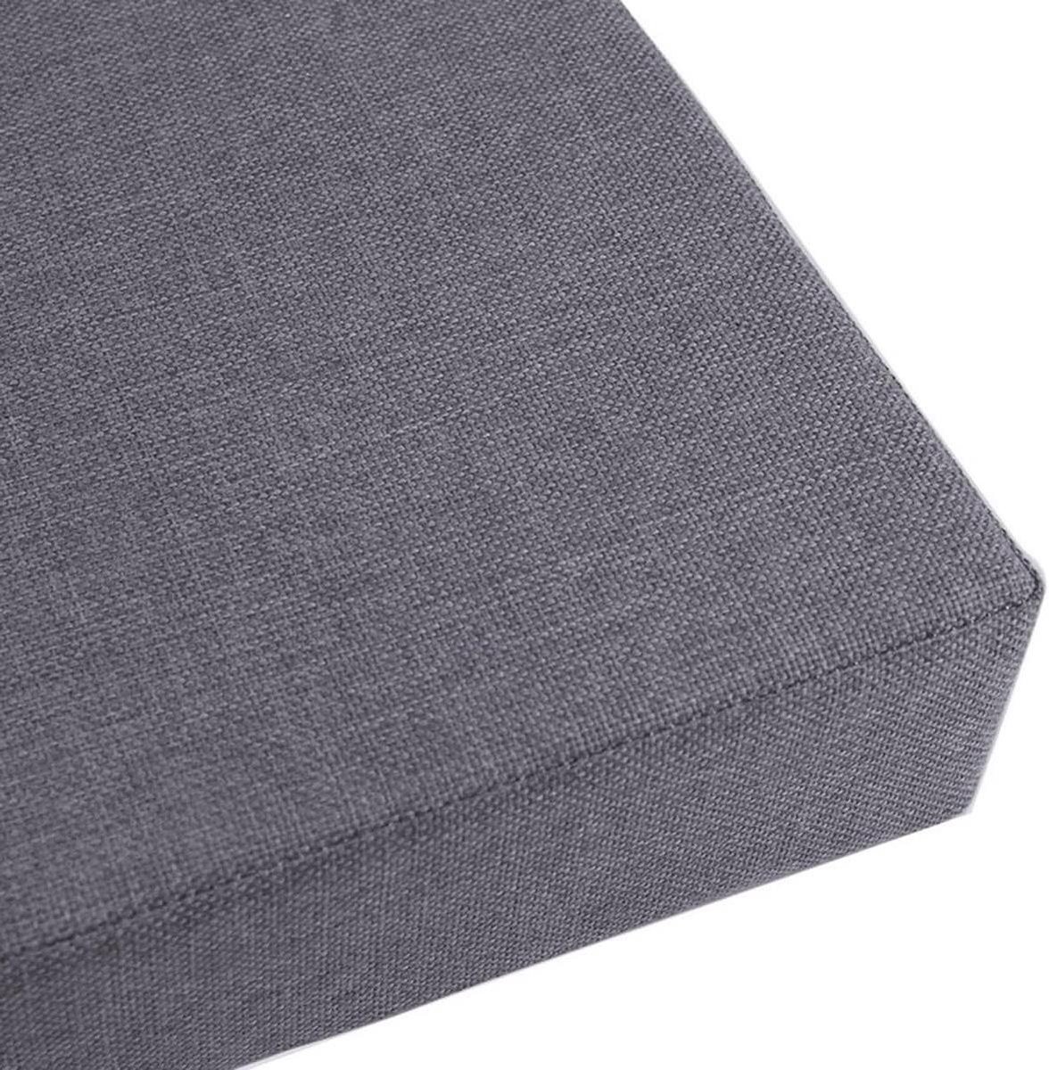 Buiten/binnen kussen - Bankkussen stoelkussen - Comfortabel zitten - Antislip en wasbaar - 100 x 30 x 7 cm - Donkergrijs
