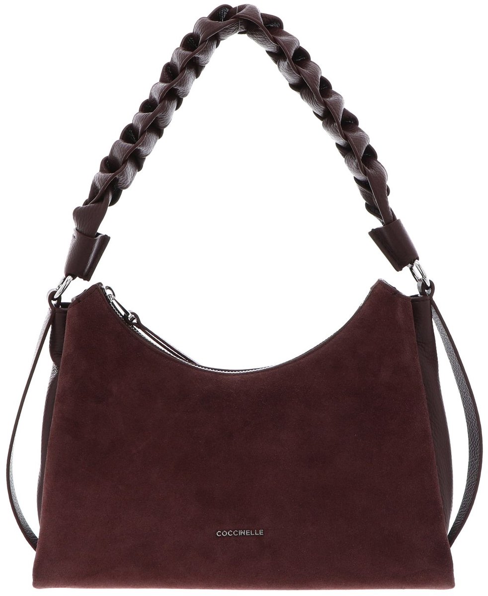 COCCINELLE Leren schoudertas Suede Bimaterial Shoulderbag Berry / Berry donkerpaars