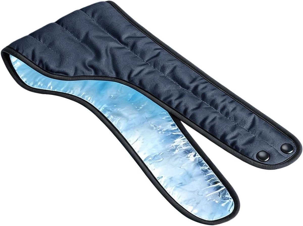 Nekkoelwraps - Verkoelende Halsdoek - Hitte Verlichten - Watergeactiveerde Technologie - 60x14 cm - Blauw