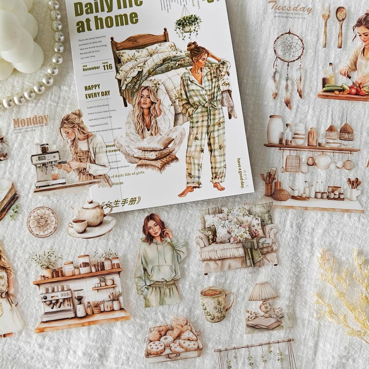 SnelShoppen - 20 Vellen Scrapbook Stickers - Scrapbooking Bullet Journal Stickers voor Junk Journal, Notitieboek, Fotoalbum, Schilderen, Agenda, Telef
