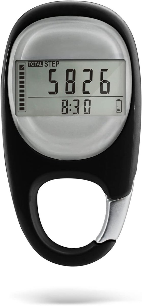 SnelShoppen - Stappenteller met 7-daagse Geheugenfunctie, Caloriebewaking, Clip-on Design voor Wandelen en Hardlopen, Geschikt voor Ouderen en Kindere