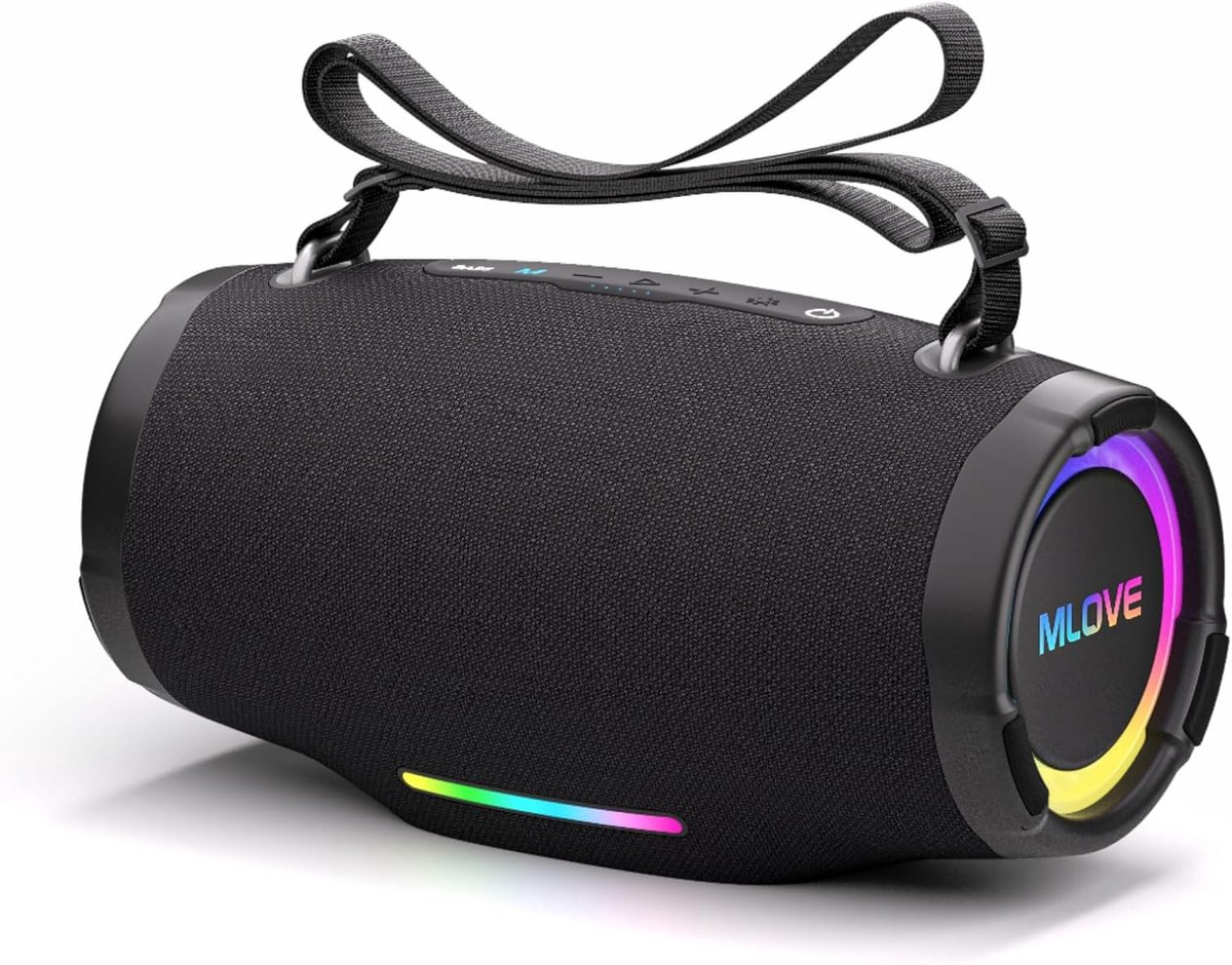 SnelShoppen - Draagbare Bluetooth Karaoke Luidspreker E90 met Kristalhelder Geluid, Compact Ontwerp, Perfect voor Feest, Camping, Buiten & Binnen Gebr