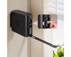 Uitschuifbare waslijn, geschikt voor zowel binnen als buiten – een stevige en duurzame, windbestendige waslijn voor wandmontage met aparte ophanggaten voor sneller drogen, ideaal voor woningen, balkons en tuinen – Zwart – 4,2 meter